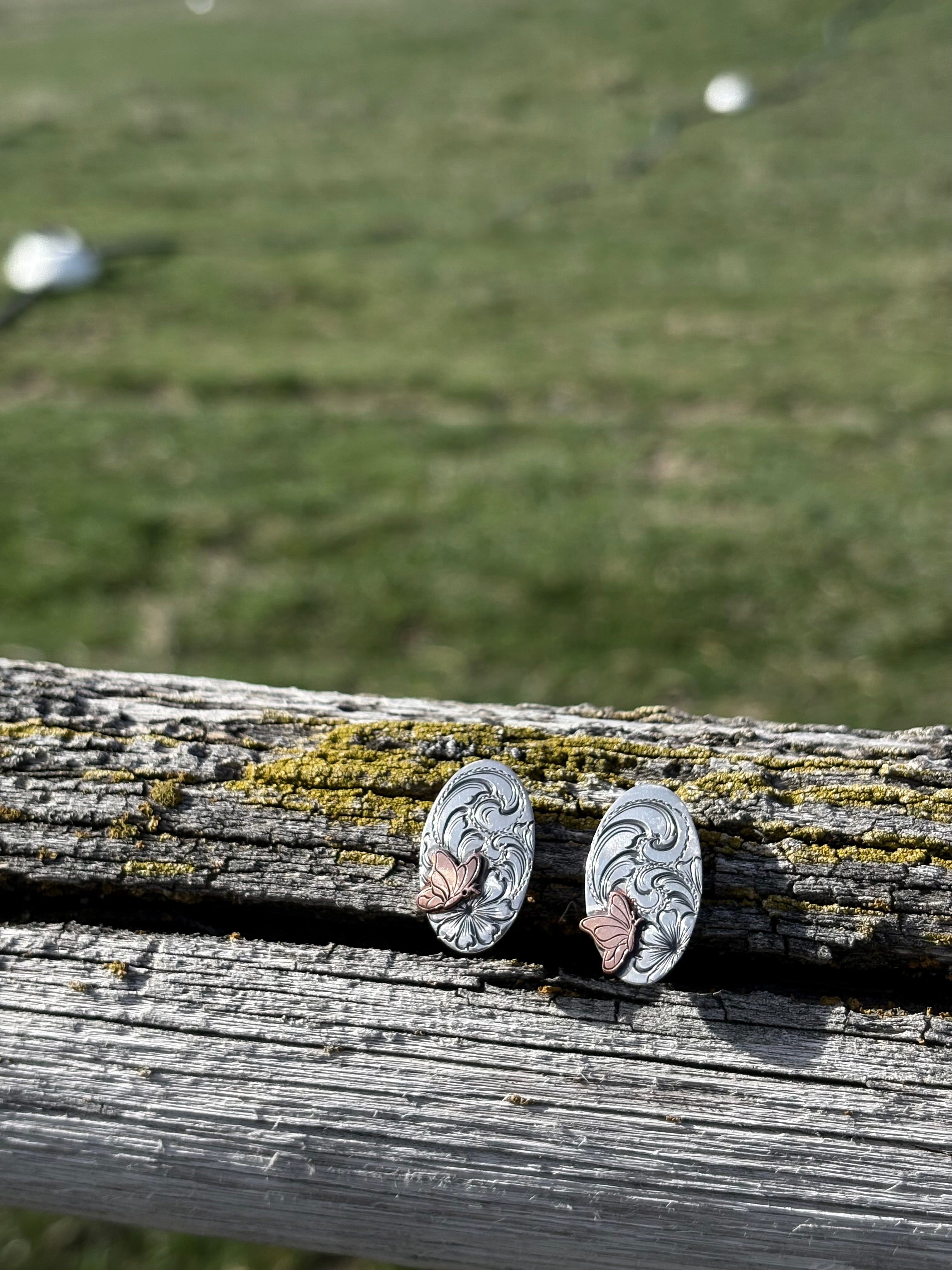 Wildflower Butterfly Studs