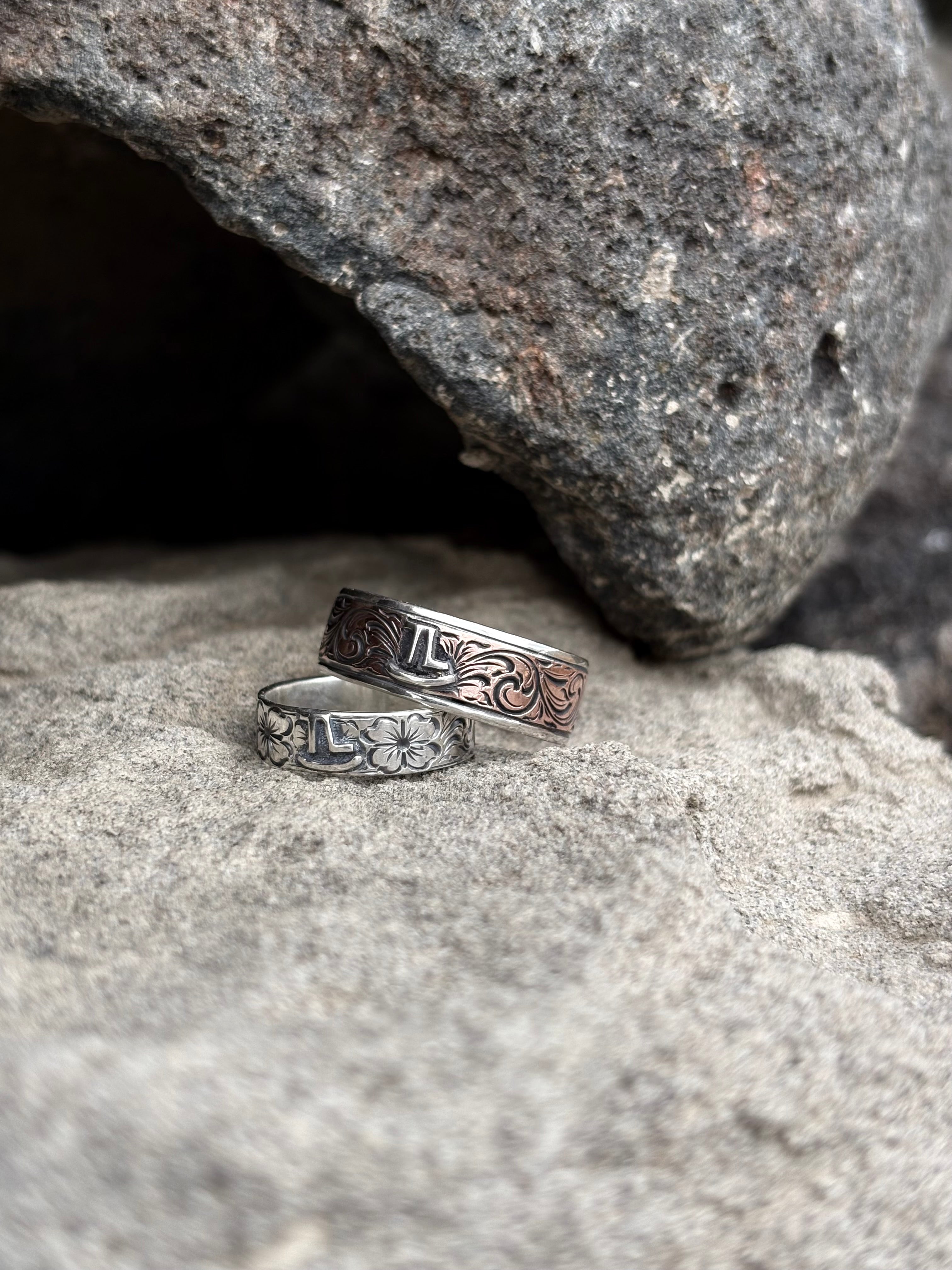 Custom Men’s sterling silver wedding band__ DEPOSIT__