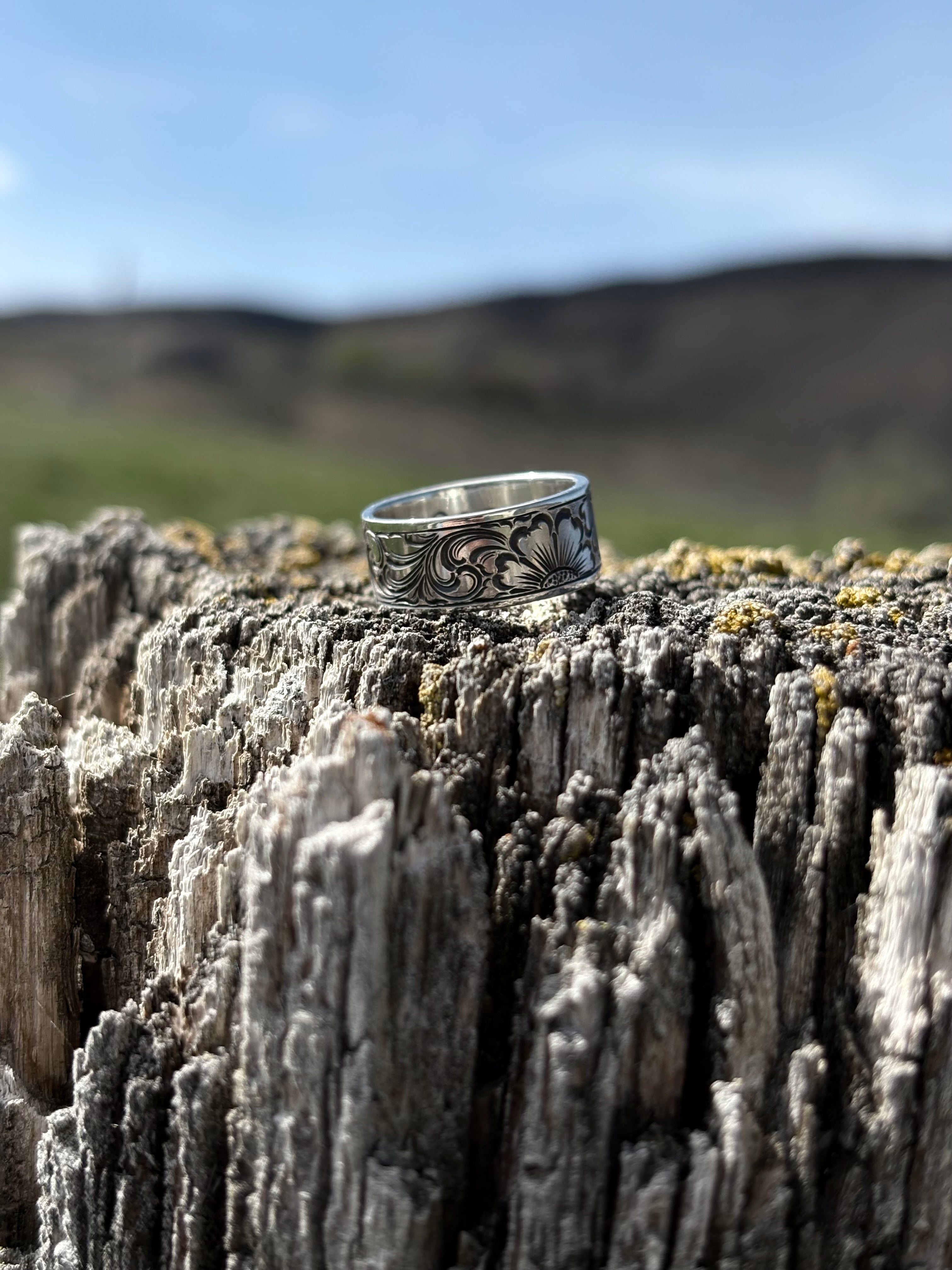 Custom 8mm sterling silver band__ DEPOSIT__