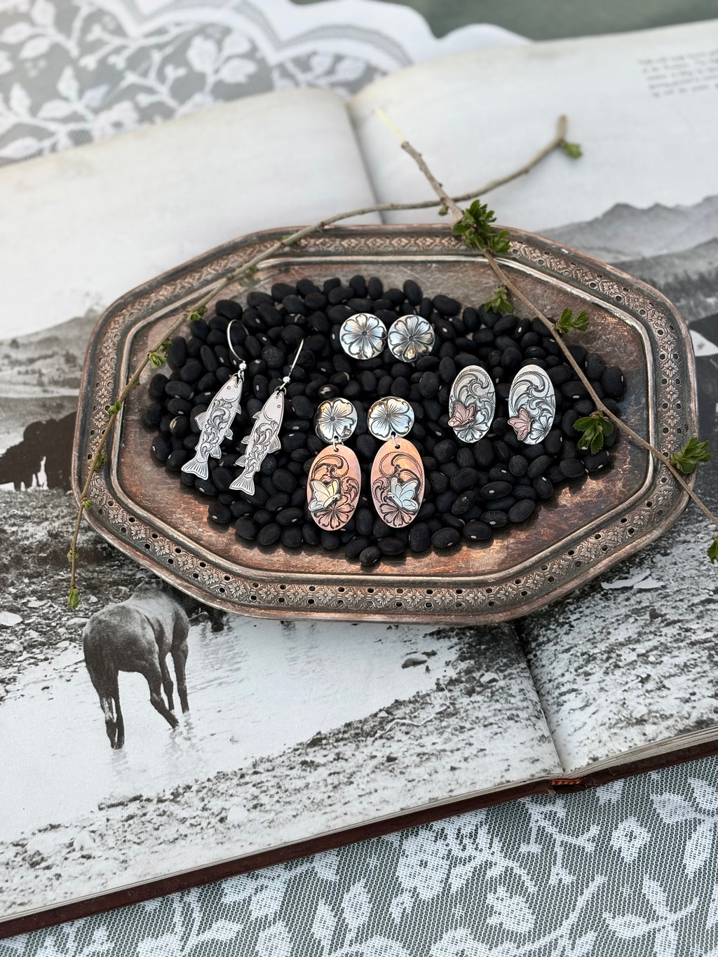 Wildflower Butterfly Studs